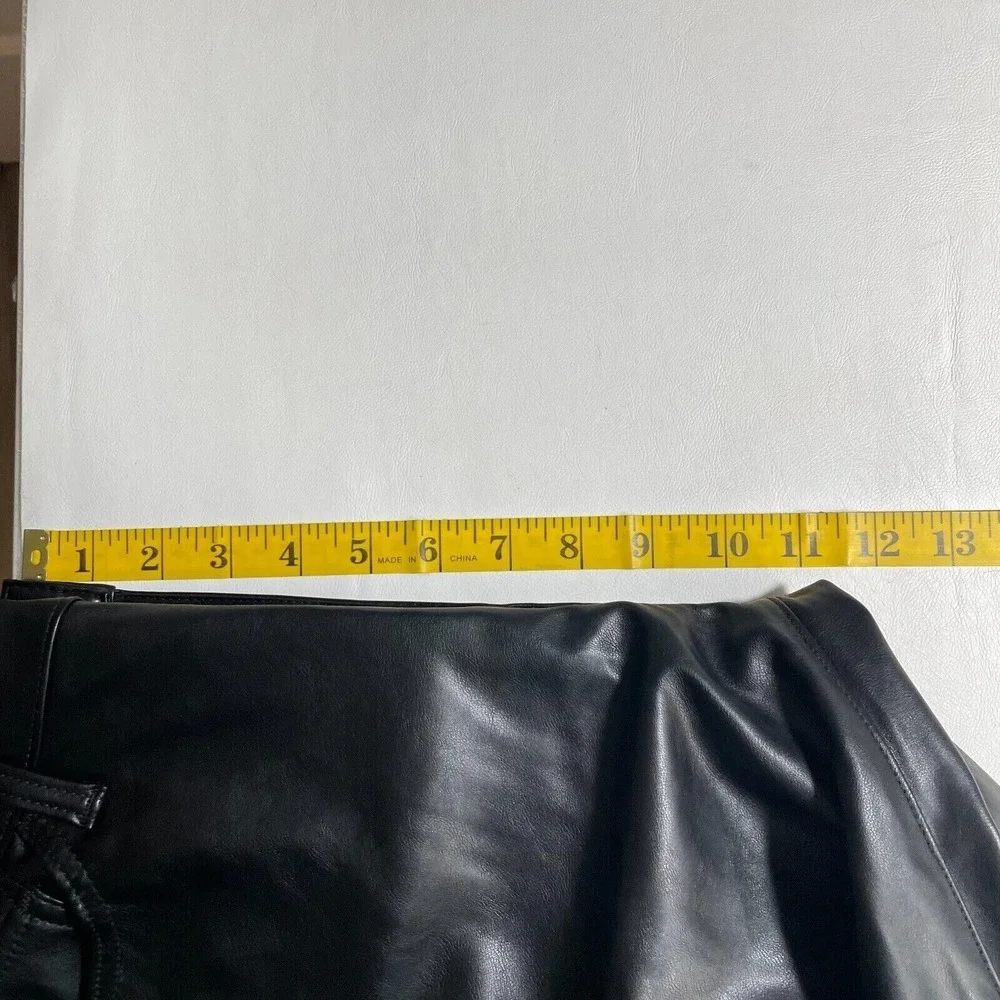 Old Navy High Rise Flare Pants Girls 18 Black Faux Leather New